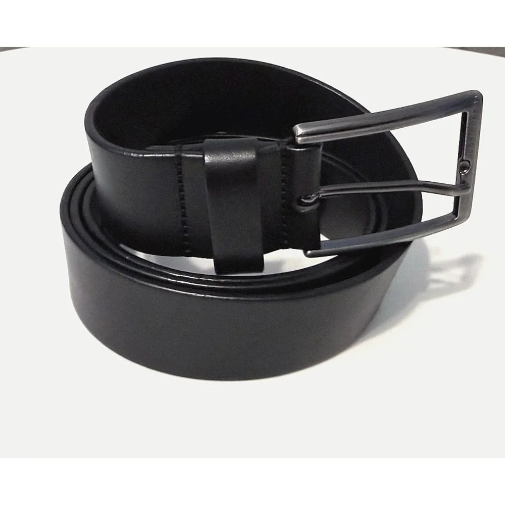 Hugo Boss Mens Leather Belt Black Size 105-40 Fits 38